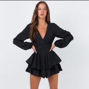PRINCESS POLLY STRING OF STARS PLAYSUIT/ROMPER BLACK (4)